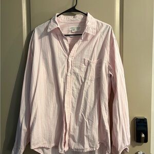 Pink Striped Button-Up Shirt